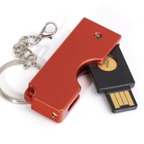 sciuU Funda Metálica con Diseño Plegable Giratorio Compatible con Yubico Security Key NFC/YubiKey 5 NFC / 5 NFC FIPS, USB-A - Carcasa de Aleación de Aluminio Protectora Resistente a los Arañazos