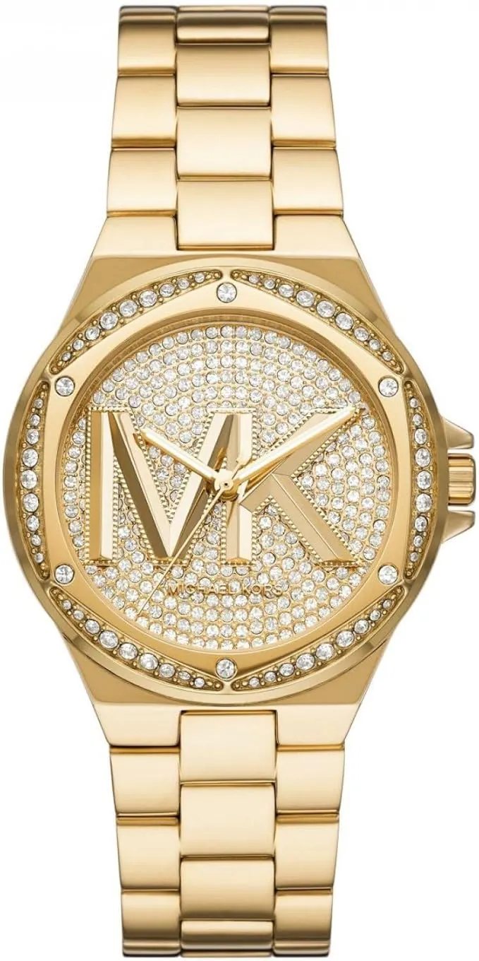 Michael Kors Reloj Lennox para Mujer, Movimiento de Cuarzo de Tres Agujas en Tono Dorado con Correa de Acero Inoxidable