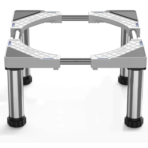 DEWEL Base para Refrigerador altura 23-26cm Ajustable Base Lavavajillas Base para Soporte Frigorifico Congelador Gabinete de Cocina y Electrodomésticos Estáticos, Largo/Ancho 45-67cm, Blanco, Blanco