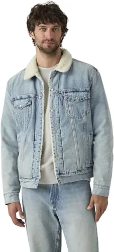 Levi's Chaqueta tipo 3 Sherpa Trucker para hombre, Kentucky Blue Sherpa - Azul, L