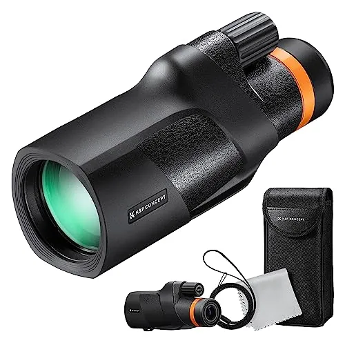 K&F Concept Telescopio monocular impermeable IP68 de 10 metros con paño de limpieza, alcance BAK-4 prisma FMC para observación de estrellas, observación de aves, caza, camping, viajes, monocular HD