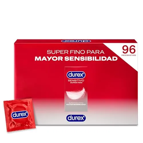 Durex Pack Preservativos Sensitivo Suave, 96 condones, El embalaje puede variar