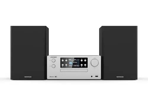Microcadena HiFi Kenwood M-925DAB-S con CD, USB, Dab+ Blueetooth Audio-Streaming. Color: Plata - Mini Equipo de Musica para casa