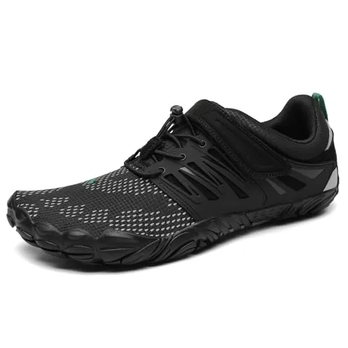 SAGUARO Zapatillas Barefoot Hombre Mujer Zapatillas Minimalistas Zapatos Barefoot Calzado Minimalistas Zapatillas de Trail Running Barefoot Shoes para Zero Drop Suela Negro Intenso,Gr.39