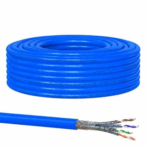 RedStar24 CAT 8 Cable Ethernet 20m - Cable de Red CAT8.1 LAN Cobre Cable de Datos CAT.8 Gigabit S/FTP Categoria 8, Libre de Halógenos PIMF PoE 40Gbit Conexión de Red, RoHS, AWG 22/1, 30 Metros
