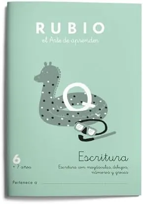 6 Escritura RUBIO | Ejercicios de repetición de letras, palabras, oraciones y números | +7 años