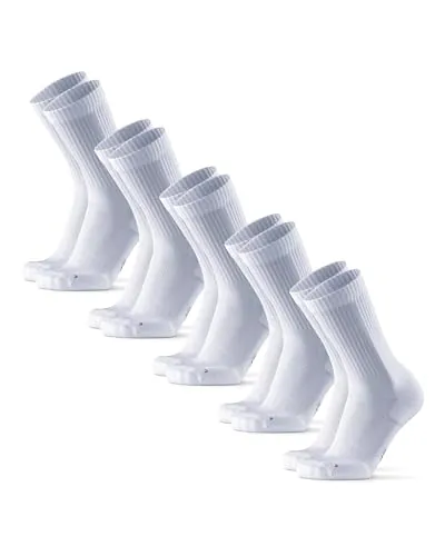 DANISH ENDURANCE Calcetines Running Altos, 3 y 5 Pack Blanco 39-42