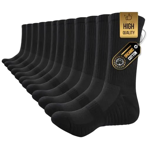 TANSTC Calcetín Hombre Mujer 43-46 35-38 39-42 47-50 Calcetines Hombre Invierno Deporte, Calcetines Altos Hombre, Antiderrapante Transpirable Senderismo Calcetines 6 pares