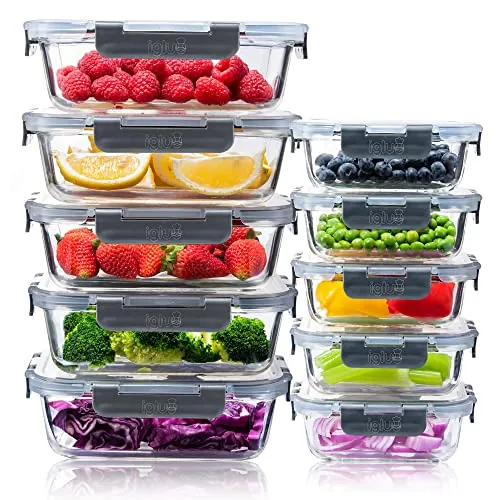 Igluu Meal Prep Recipientes de Cristal (Set de 10) – 370 & 1050ml