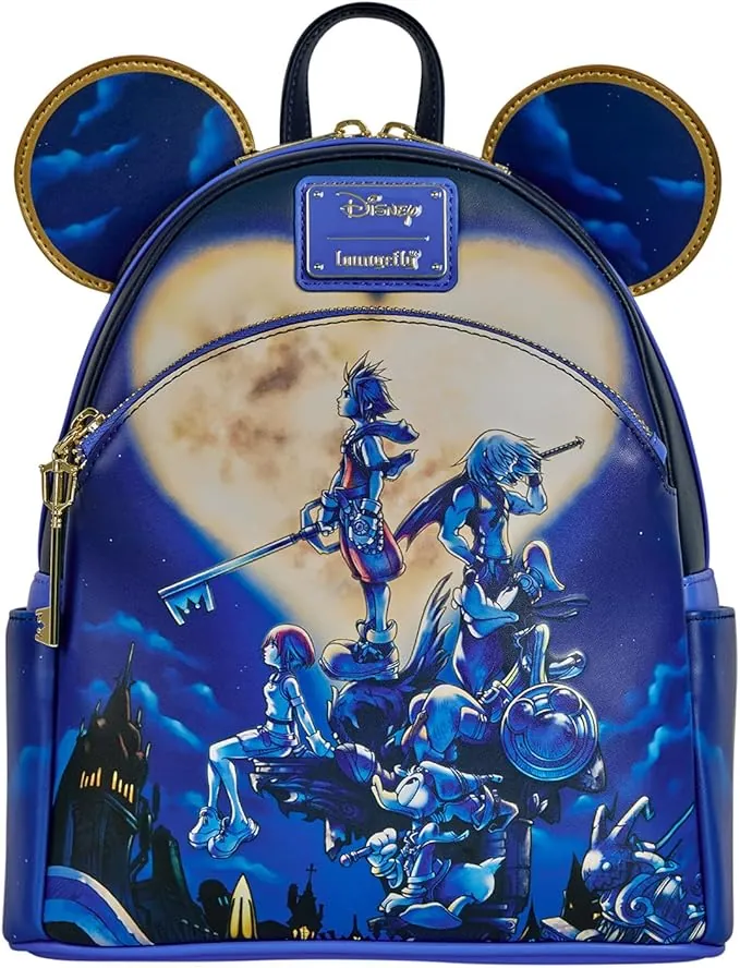 Loungefly - Walt Disney - Kingdom Hearts Mickey Mouse - Mini Backpack - Exclusiva Amazon - Bolso Coleccionable - Idea de Regalo - Mercancia Oficial - para Chicos, Chicas Hombres y Mujeres