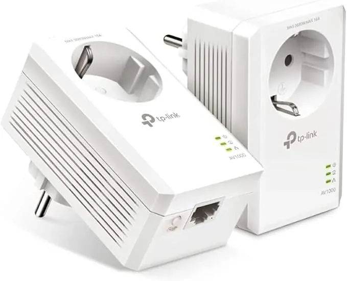TP-Link TL-PA7017P Gigabit Powerline AV1000, Kit de Inicio, Sin WiFi, 1 Gigabit Puerto, Super Ahorro de Energía, Color Blanco