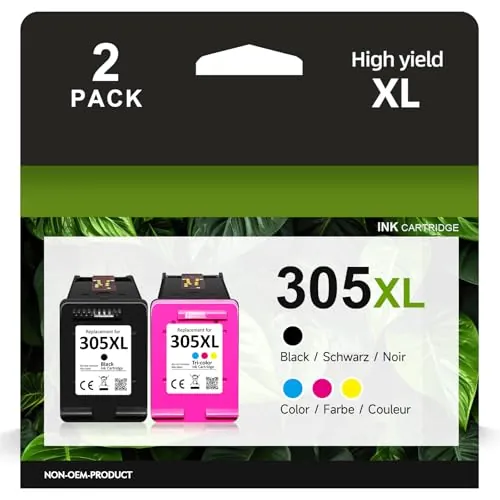 305XL Cartuchos de Impresora para HP 305 Cartuchos de Repuesto para HP 305 Original Cartuchos para DeskJet 2700 2720e 2722e 2723 Deskjet Plus 4100 4120e Envy 6000 6020 6030 6030e Envy Pro 6420 6430