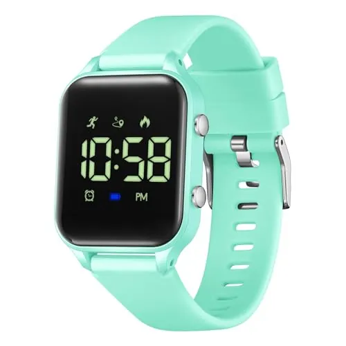 Timever Reloj Digital para niños y niñas con podómetro, Alarma, cronómetro, luz y Fecha - Reloj Deportivo sin App ni teléfono con Correa de Silicona