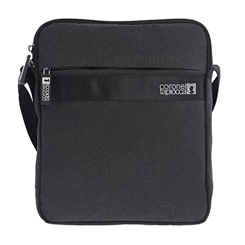 Coronel Tapioca - Bandoleras Hombre - Bolso Hombre - Bolso hombre bandolera - Bolso Bandolera hombre - Bandolera hombre para uso diario, casual, viaje o negocios, negra.