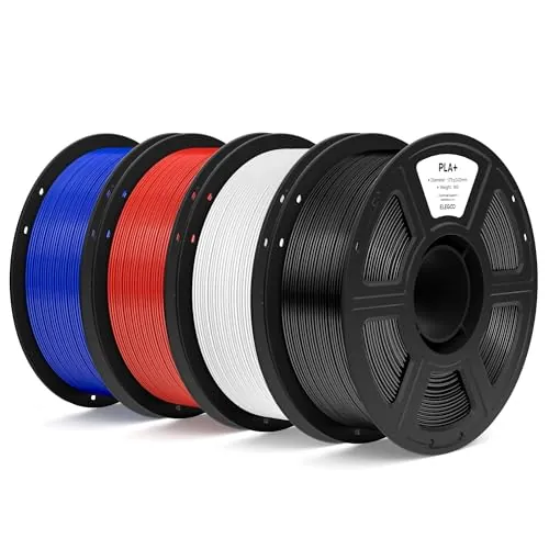 ELEGOO Filamento PLA 1.75 4KG Negro Blanco Rojo Azul