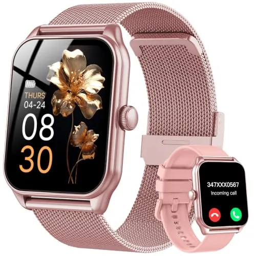 taopodo Reloj Inteligente Mujer, 1.91" Smartwatch Mujer Pulgadas con Llamadas, IP68 Impermeable, 120+ Modos Deportivos con HD Pantalla Táctil, Podómetro, Monitor de Sueño, para Android iOS