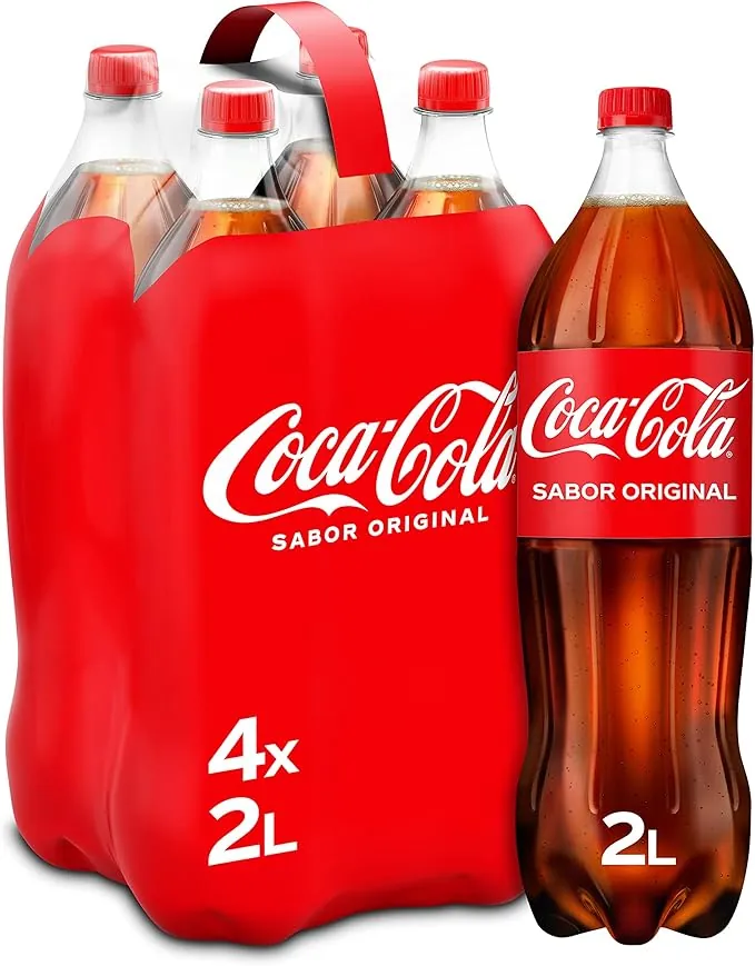 Coca-Cola Sabor Original, Refresco de Cola - Pack 4 Botellas 2L