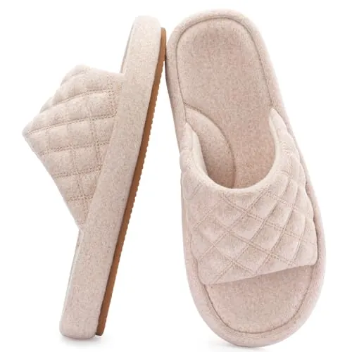 RockDove Zapatillas de Casa para Mujer en Fieltro, 38/39 EU, Beige