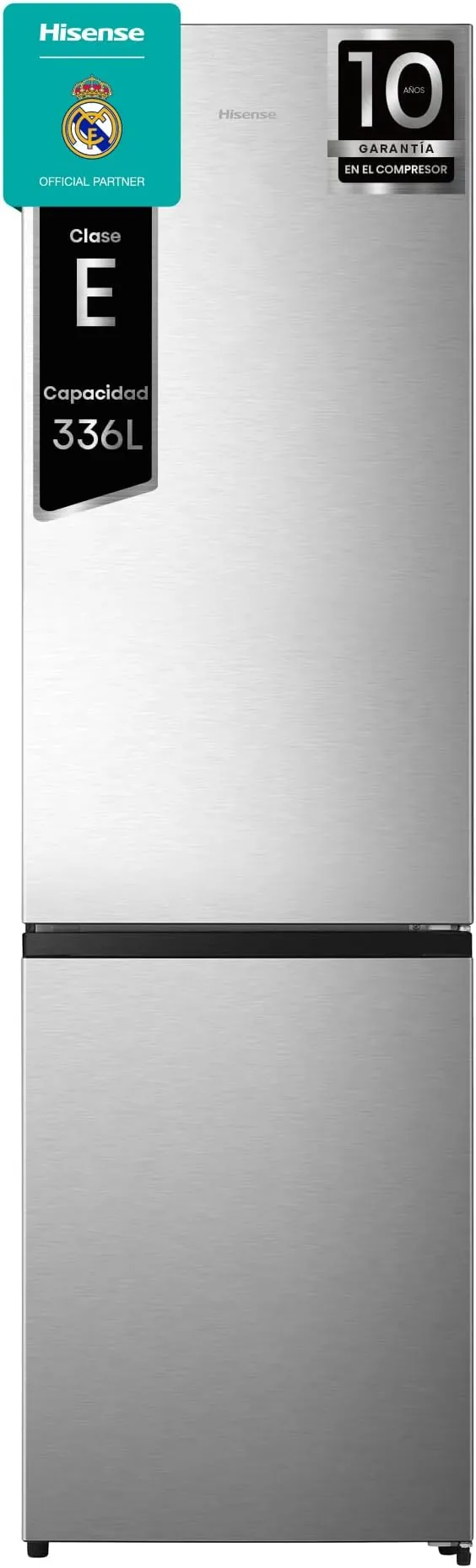 Hisense MC60331IE - Frigorífico combi No Frost, 200cm alto, 60cm ancho, clase E, capacidad 336 litros, botellero, apertura puerta reversible 90º, Multi Airflow, fondo reducido 58cm, silencioso 39dB