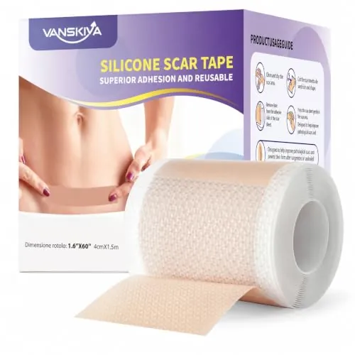 VANSKIVA Parches Cicatrizantes 4x150cm Silicone Scar Sheets Reutilizable