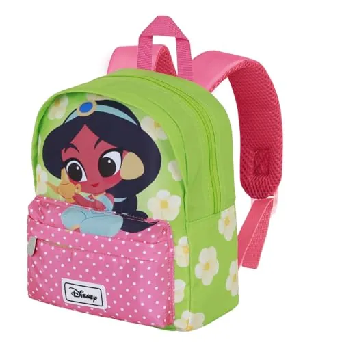 Disney Jasmín Lamp-Mochila Preescolar Joy, Verde, 22 x 27 cm, Capacidad 5 L