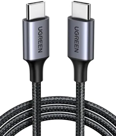 UGREEN Cable USB C 60W PD 3.0, Tipo C Carga Rápida Nylon Compatible con iPhone 17 Pro Max Air/16/15 Plus Pro Max, Galaxy S25 S24 S23 A53, Pixel 8 9, PS5, etc. 1M