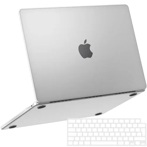 NPUOLS Funda para MacBook Air 13,6 Pulgadas 2026-2022, Semitransparente