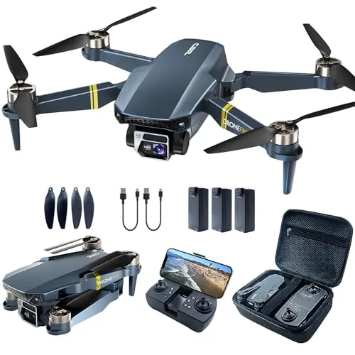 Dron con Cámara 4K HD, 84 Min de Vuelo (3 Baterías), Alcance de 800 m, Seguimiento Automático, Motor Brushless y Hover Automático – Ideal para Principiantes y Adultos