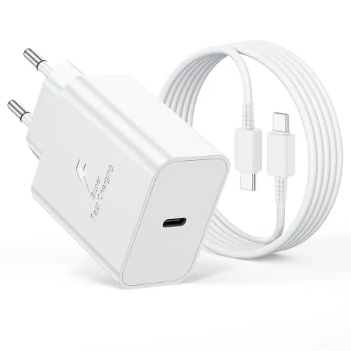 Cargador USB C 45W USBC Enchufe Cargador Carga Rapida Samsung con 2M Cable para Samsung Galaxy S26 S25 Ultra S24 S23 S22 S21 A57 A56 A55 A54 A37 A36 A35 A25 A26 A17 A16, Carregador Tipo C Cabezal