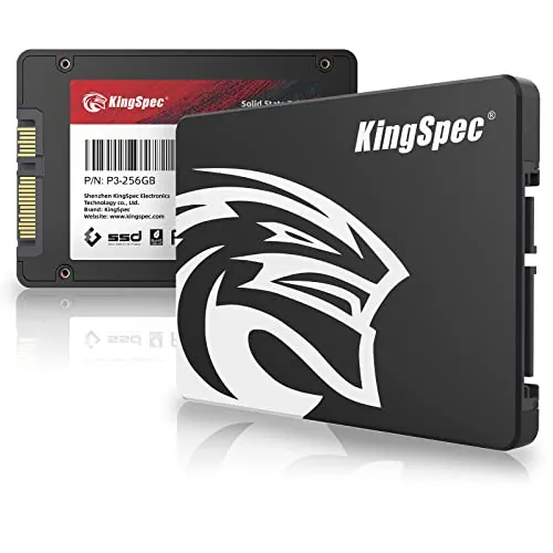 Kingspec 256GB 2,5 "SATA SSD, SATA III 6Gb / s Unidad Interna de Estado sólido - Memoria Flash 3D NAND, para escritorios/computadoras portátiles/Todo en uno