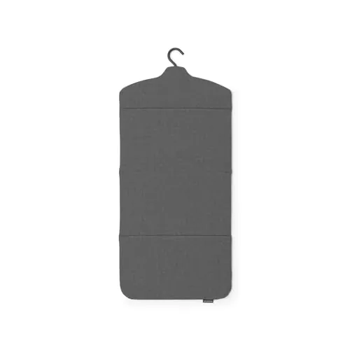 Brabantia - Tabla Plegable para Planchado Vertical - Superficie sólida Resistente al Calor - Gancho Colgador - Facilita el Planchado Vertical - 91,5 cm x 41 cm - Pepper Black