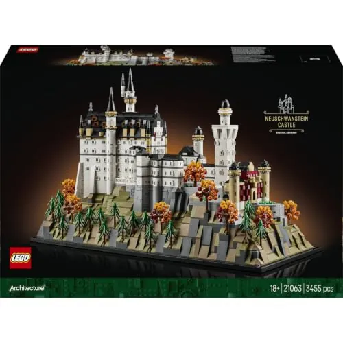 LEGO Architecture Castillo de Neuschwanstein 21063 | Set para adultos, maqueta con torres, patios e interior detallado, decoración del hogar, regalo de cumpleaños, 3455 piezas