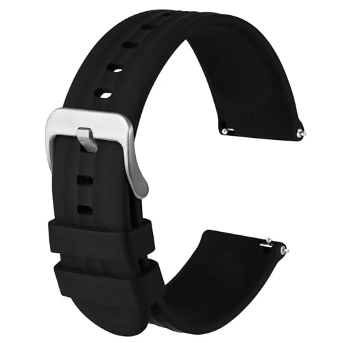 Anbeer Correas Reloj Silicona de Liberación Rápida para Hombre Mujeres, 20mm Correas de Reloj de Recambio de Caucho Blando, Extra Largo