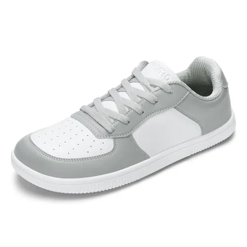 SAGUARO Barefoot Mujer Zapatillas Hombre Ligeras y Cómodas Deportivas Casual Calzado Minimalistas Antideslizante Zapatos Descalzos para Diario Urbano Caminar Gris Talla 45 EU