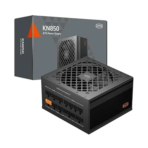 Fuente de alimentación CPS Totalmente Modular, 850W ATX 3.1, Certificado 80 Plus Gold, PCIe 5.1 12V-2×6, condensadores japoneses, Cables Ultra-Flexibles, garantía de 5 años (KN850)