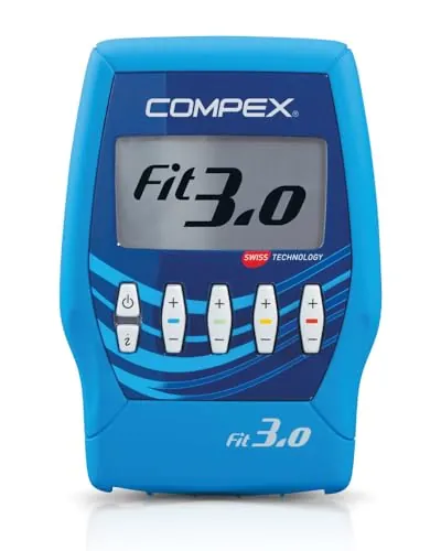 Compex Fit 3.0 - Electroestimulador Muscular, EMS, TENS y Masaje - 4 Canales Independientes, 999 Niveles de Intensidad, 20 programas y 12 electrodos - Compatible con la App Coach - Sensor MI