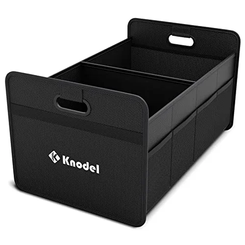K KNODEL organizador maletero coche, bolsa maletero (Mediano, Negro) | Organizador de maletero, almacenamiento plegable del maletero del automóvil, consolas y organizadores automotrices