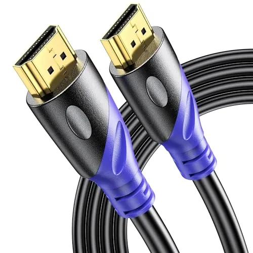 Cable HDMI 8K/4K 2M (HDMI 2.1,48Gbps,8K@60hz,4K@120hz) Conectores chapados en oro de ultra alta velocidad, Retorno de audio Ethernet, Video 4K, FullHD1080p 3D Compatible con Playstation Arc PC HDTV