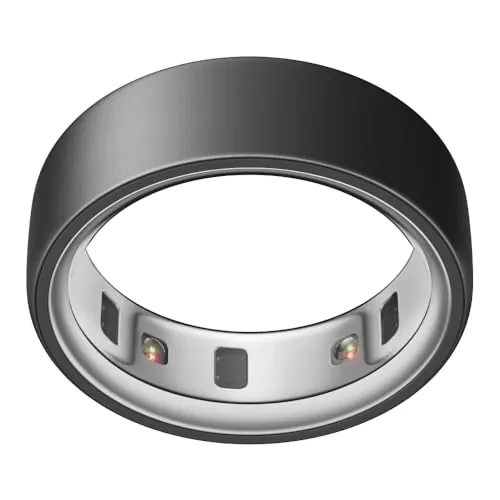 OURA Ring 4 Anillo Inteligente - Stealth - Talla 8 | Averigua tu Talla con el Kit de Tallaje Ring 4 | Monitoriza el sueño, la FC, el estrés y más - hasta 8 días de autonomía