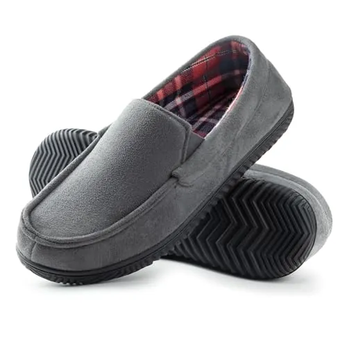 RockDove Zapatilla de Casa Loaver con Franela Hombre, 44 EU, Carbón