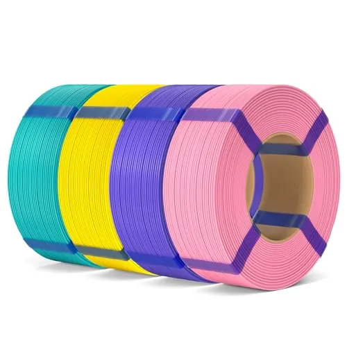 ELEGOO Filamento PLA Refill 1.75 4KG Rosa, Morado, Amarillo, Verde
