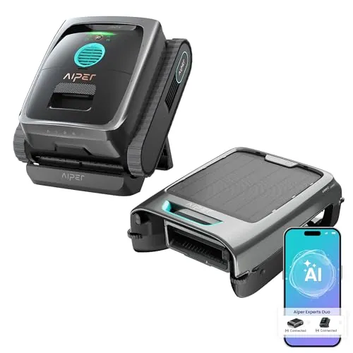 (2026 Nuevo) AIPER Experts Dúo: Robot limpiafondos Scuba V3 & EcoSurfer S2, Limpieza 360° (fondo a superficie), Cuidado automático 7 días, Limpieza 10x más rápida con IA Patrol, Mantenimiento del agua