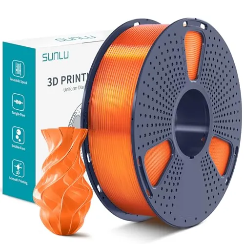 SUNLU PLA+ Filament 1.75mm, Filamento PLA Plus, 1KG Naranja Transparente