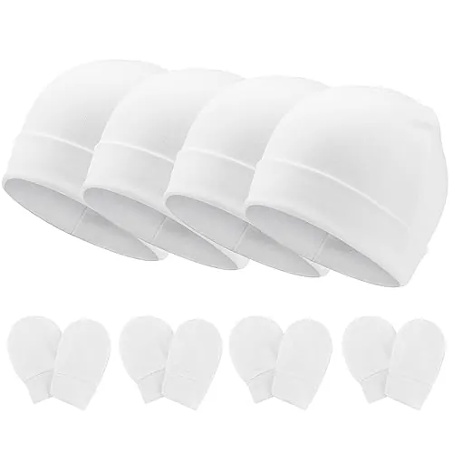 DRESHOW Gorro y Guantes para Bebé Recién Nacido - Beanie Sombrero para Niños