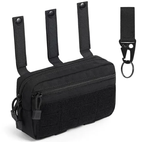 flintronic Bolsa Táctica Molle, Bolsa Cintura Táctica Militar, Bolsa de Administración EDC, Multifuncional Riñonera Cintura Hombre, para Caza Ciclismo Camping Senderismo, con Gancho y Bucle