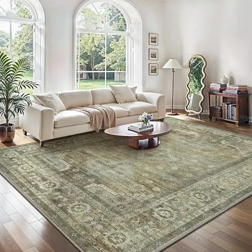 GENIMO Alfombra Salon Sin Peluche,Alfombra Cocina Lavable Antideslizante,Alfombra Pasillo de Dormitorio,Alfombra Silla Escritorio,Comedor,Boho,200x290 cm