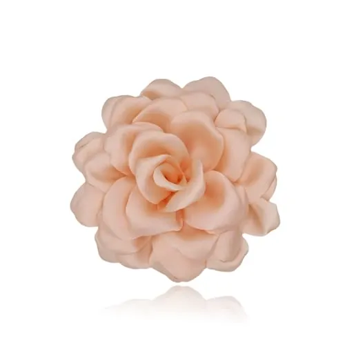 ZUWIJEQ Broches para Ropa Mujer, Flor Flamenca Pelo, Flores para Vestidos de Fiesta, Pinza Pelo Flor, Horquilla con Flor, Elegante Broche de Solapa Floral para Boda, Fiesta, Baile (Naranja claro)