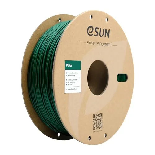 eSUN Filamento PLA+ 1.75mm, Filamento de Resistencia Mejorada 1KG Verde