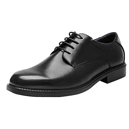 Bruno Marc Zapatos de Vestir Oxfords Zapatos de Cordones Clásico Zapatos de Traje Formales Derby para Hombre,Size 42,Negro,DOWNING-02