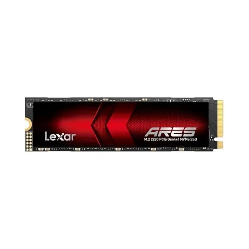 Lexar Ares 2TB SSD, M.2 2280 PCIe Gen4x4 1.4 SSD Interno NVMe, hasta 7.400MB/S Lectura Y 6.500MB/S Escritura, Unidad de Estado Sólido Interna para PS5, PC, Portátil, Gamers, Creadores y Profesionales